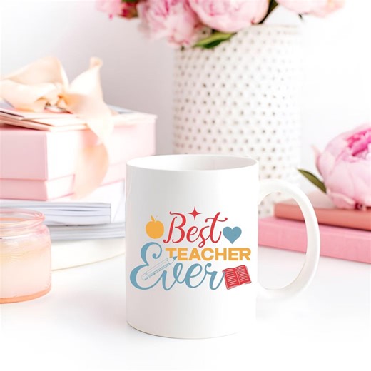 Personalized Teacher Mug, Best Teacher Ever, Teacher Appreciation Gift, Custom Teacher Coffee Mug, School Coffee Cup - Etsy