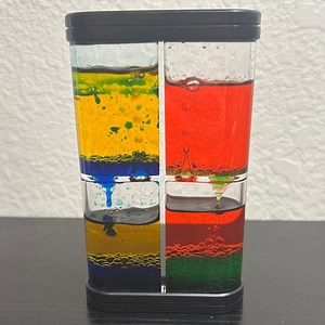 Colorful Twin Liquid Motion Timer - Yellow, Red, Blue, Green