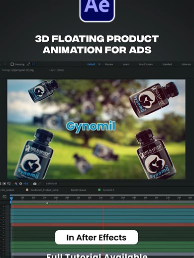 3D Floating Product Animation Tutorial in After Effects