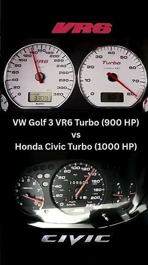 VW Golf 3 VR6 Turbo vs Honda Civic Turbo #dragracing #jdmcars #germancars #jdm #jdmnation #cars #vw