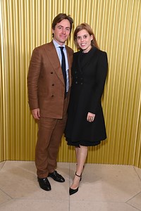Princess Beatrice Wears a Little Black Coatdress for a Date Night With Edoardo