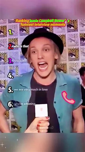 Ranking Jamie Campbell Brown's funniest interview moment. #ranking #celebrity #jamiecampbellbower #funny