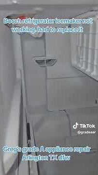 replacing a bosch refrigerator icemaker. appliance repair Arlington tx dfw #appliancebootcamp #diy