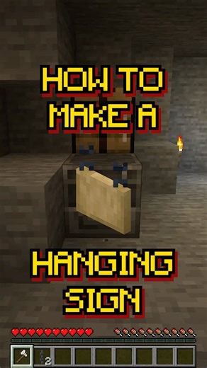 #shorts Minecraft: How to make a Hanging Sign