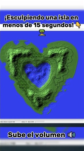 ¡Creando una ISLA CORAZÓN en Minecraft con WORLDPAINTER! 🏝️❤️#minecraft #minecraftshorts