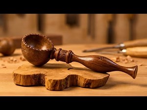 From Raw Wood to Handmade Spoon | Woodturning