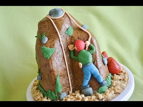 Rock Climbing Themed Birthday Cake