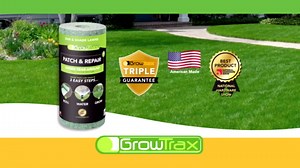 Growtrax Biodegradable Grass Seed - 100 SQFT Bermuda Rye - Grass Seed and Fertilizer for Lawns, Dog Patches & Shade - Just Water & Grow - No Fake or Artificial Grass
