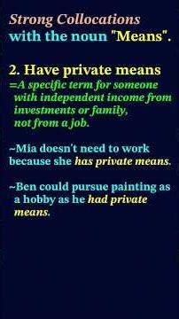 5 Powerful "Means" Collocations #englishvocabulary #learnenglish #englishfluency #esl #learnenglish