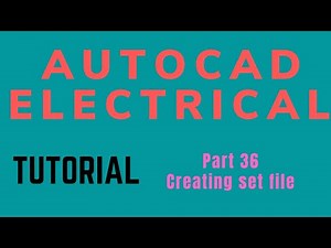 Autocad electrical Tutorial Part 36 Creating set file