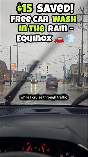Rain = Free Car Wash? I Saved $15 Driving My Equinox Today 😱 #shorts