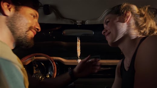 Kiss Seen from the Back Seat - Free Stock Video