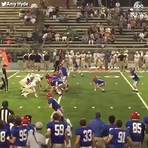 VIDEO: Watch the heartwarming moment when two high school football teams made a senior with down syndrome's dream come true by helping him score a touchdown. http://2wsb.tv/2wgZYcO | WSB-TV