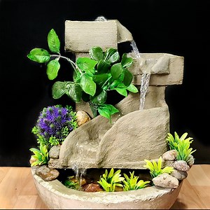 134K views · 2.8K reactions | wonderfull mini garden waterfall fountain making at home easy to learn it | 3 minutes diy | Facebook