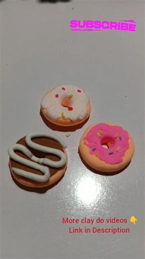 How to make Clay do Donuts 🍩 | ASMR Play Dough Donut Making #shorts