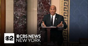 Cory Booker delivering marathon speech in U.S. Senate