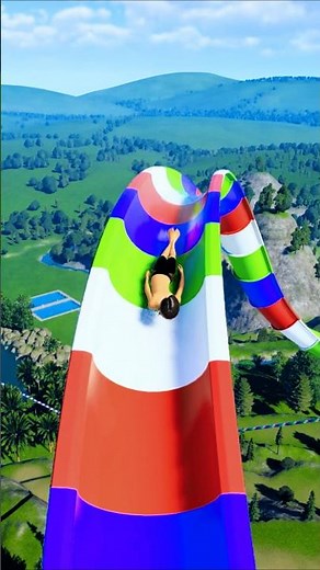 Backyard Mega Water Slide 🥶😱 (Planet Coaster2)