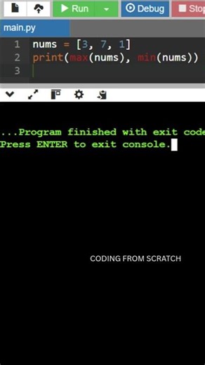 min() max() Trick in #python #coding #learnpython #beginners #shorts #youtube #trending #ytshorts