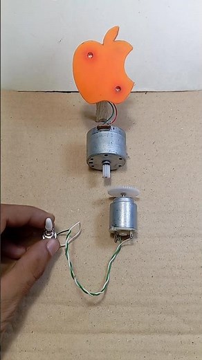 How I Glowing an Apple LED with a Dynamo Dc Motor #project