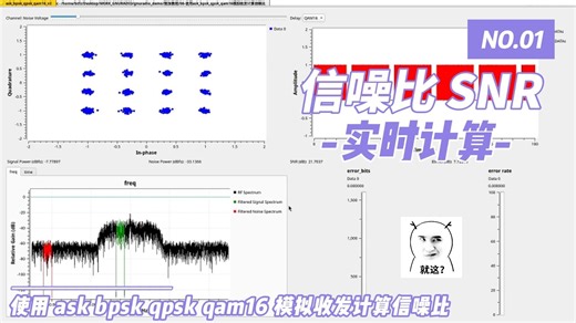 使用 ask bpsk qpsk qam16 模拟收发计算信噪比