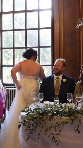 Wedding couple enter the reception