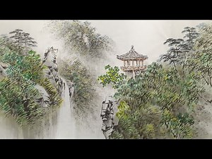 정자가있는 풍경 #실경산수화 #한국화 #수묵화 #청사