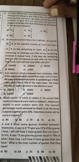 In a class 40% are girls. Out of the total boys, 40% are from g... | Filo