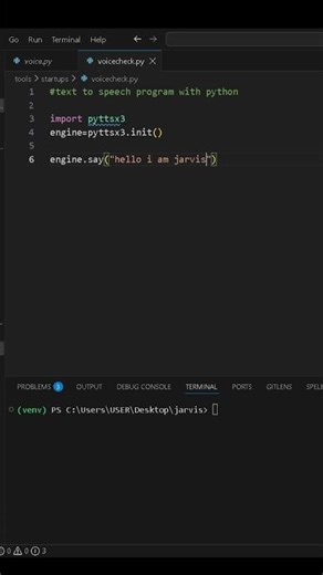 This code turns text to speech #python #coding #programming #computerscience #shorts