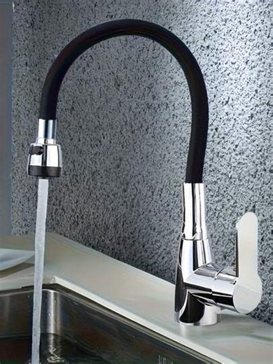 360° Swivel Flexible Kitchen Faucet - Single Handle Hot And Cold Water Mixer, Polished Surface, With Filter Cartridge And Base Mount, Suitable For Modern Kitchen, No Water Supply Hose | SHEIN