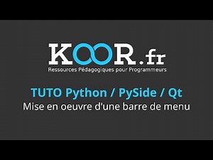 TUTO Python / PySide / Qt : Mise en oeuvre d'une barre de menu