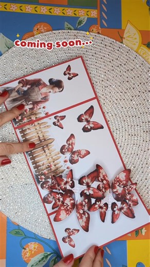 new prototype for Tri fold pop-up card ❤🦋❤ #cardcreations