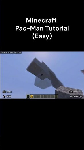 Minecraft Pac Man Tutorial #minecraft #minecraftshorts #youtubeshorts #minecraftbuilding