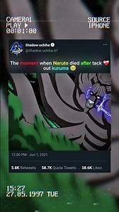 The moment when Naruto died after tack out kuruma 🥹#naruto #anime