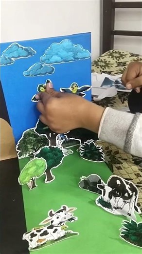 Overgrazing vs Normal grazing School Project || 3D model || Science Project #shorts