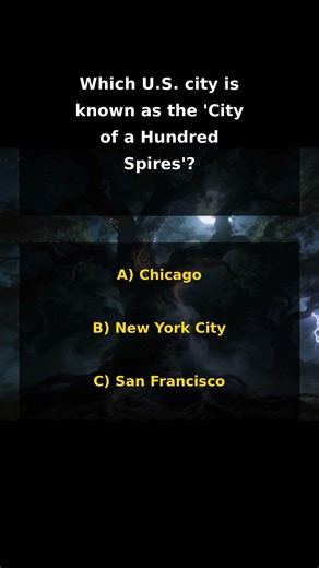 Which U.S. city is known as the 'City of a Hundred Spires'? #shorts #quiz