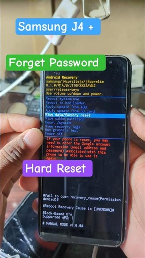 How to Hard Reset Samsung Galaxy J4+ Without Computer ✅ #mobilephone #hardreset