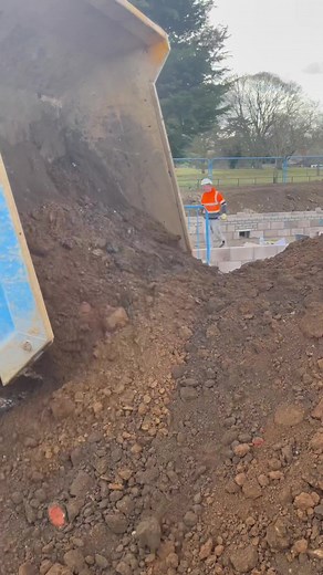 Just muck from the foundations. #closeyourrings #groundworks #excavator #construction #cleantok #fyp #xyzbca #1 #build #digger