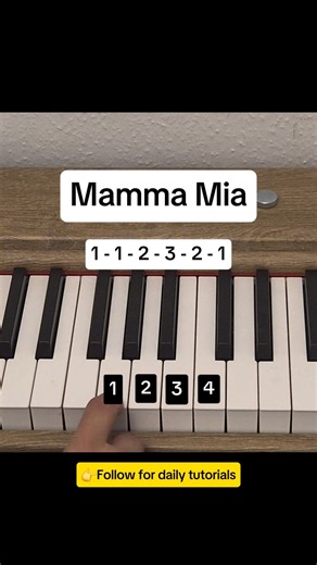 Play Mamma Mia in 5 SECONDS! 🎹 (Easy ABBA Piano Tutorial) #Shorts #pianotutorial #piano