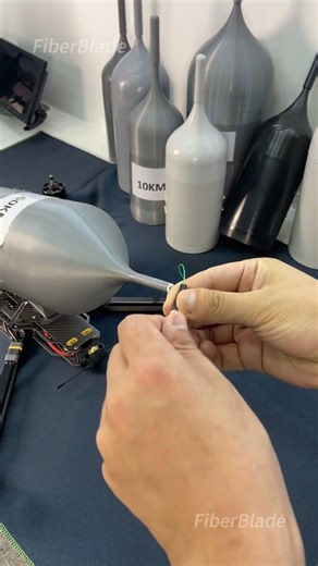 One fiber optic cable connects to the drone #fpv #Fiber optic drone #uav