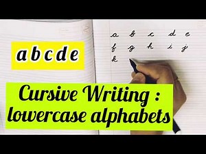 How To Teach Cursive Writing of Lowercase Letters !
