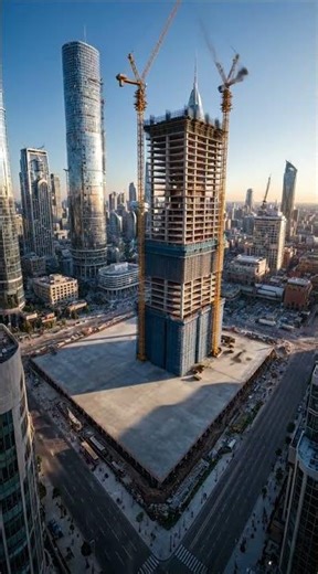 [Build-Up] Mega Construction Timelapse #Shorts #timelapse