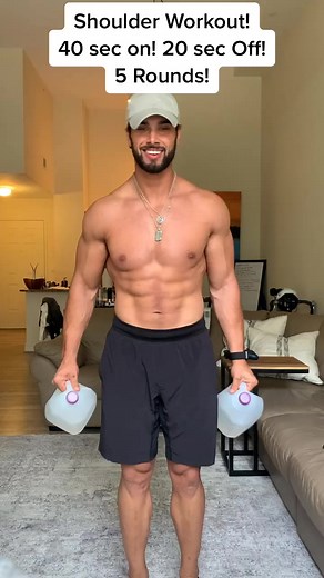 Intense Shoulder Workout Using A Water Jug | Home HIIT Challenge