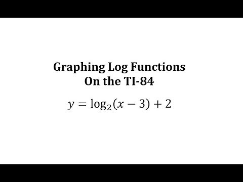 Graphing Log Functions on the TI-84: y=log_(2)(x-3)+2
