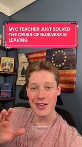 NYC Teacher Solves Business Exodus Crisis
