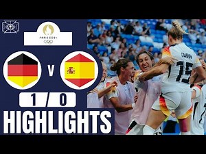 Germany vs Spain | 1-0 | Women's Football | Paris 2024 Highlights | spain vs germany