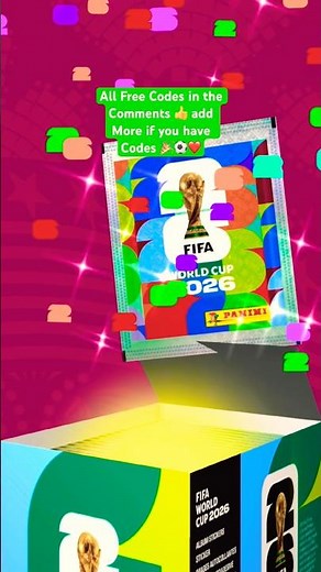 FREE PACKS for Panini FIFA World Cup 26 Sticker Album World Cup 2026 Mundial Online Codes in Comm...