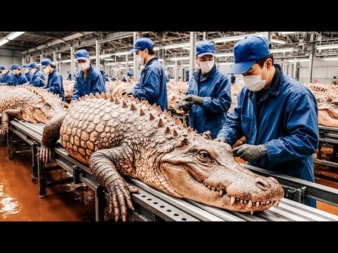 How Millions of Crocodiles Are Farmed and Processed – Inside Australia’s Shocking Crocodile Farm