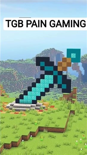 I make a diamond sword sword statue 🗽 #minecraft #youtubeshorts