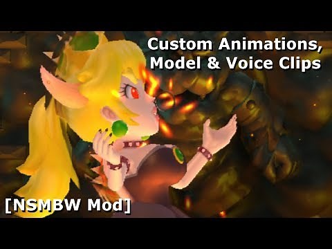 Fight Bowsette in NSMBW [Custom Animations, Model & Voice Clips]