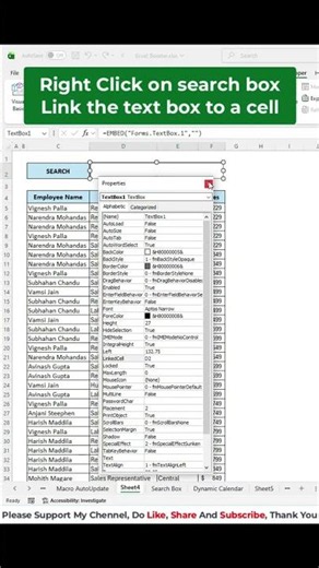 🔍 Create a Smart Search Box in Excel Without VBA! 🚀 #excel #exceltricks